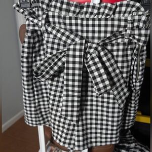 Zara(Trafaluc Collection) black and white checkered shorts Size XS